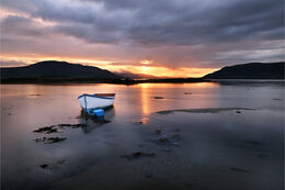 Lonely boat in Carlingford lough