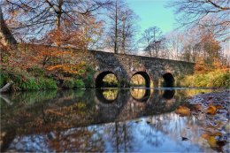 Minnowburn Bridge Belfast in Autumn