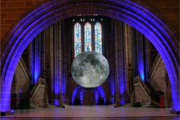 Museum of The Moon by Luke Jerram in the Anglican Cathedral Liverpool