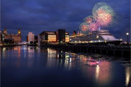 Queen Elizabeth from Princes Dock Liverpool