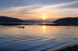 Sailing into the sunset at Greencastle Co Down