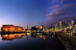 Salthouse Dock Night Reflection