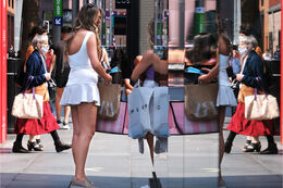 Shoppers reflection