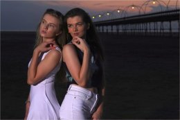 Sisters at sundown