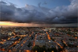 Storm clouds over Liverpool
