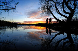 Sun setting over Loughgall