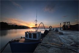 Sunset over Carlingford Lough at Greers Quay
