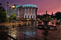 Wet night at St. George's Hall