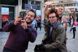 Wind Swept Man back in Liverpool