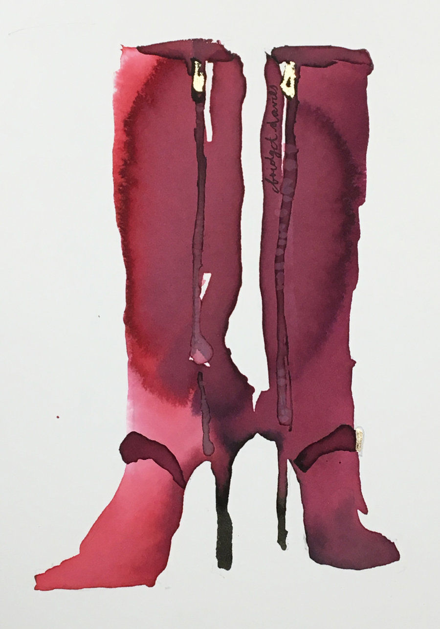 High Red Boots