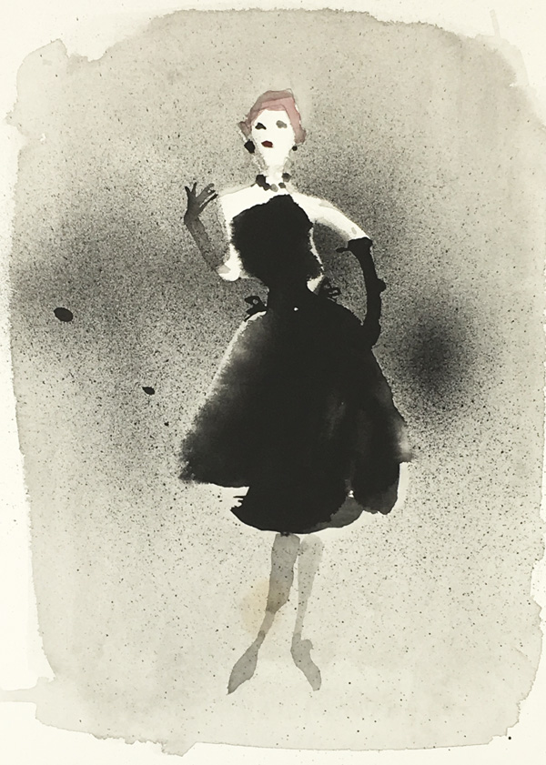 Dior - Black Dress with Bows