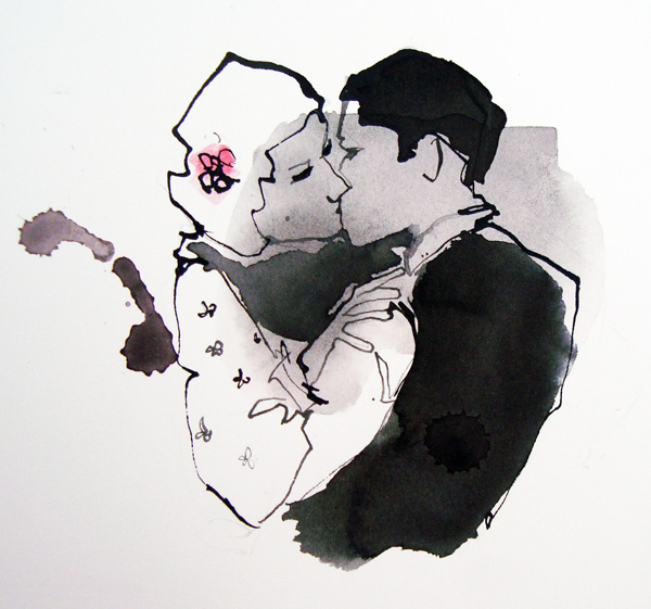 Sketch 1 for The Kiss