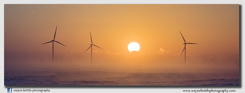 Caister Beach Wind-Farm Sunrise