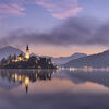 Dawn Breaking On Lake Bled
