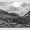 Rannoch Moor B&W Panorama