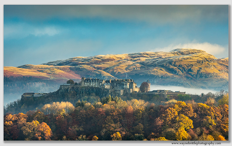 Stirling Castle and late Autumn lighr