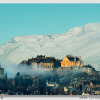 Stirling Castle and the distant snow capped mountains