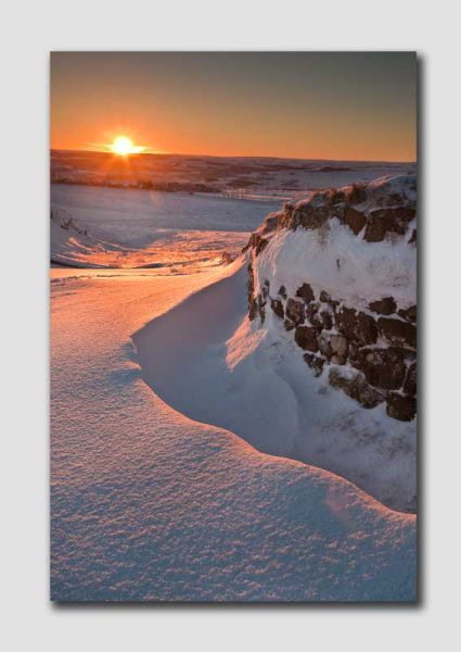 Sunrise and Snow - Hadrians Wall - Northumberland NS8052