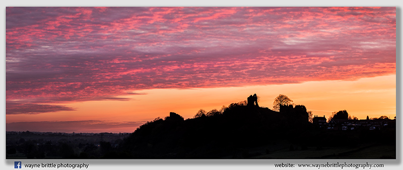 Tutbury Castle Sunrise Panorama