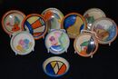 Collection of Clarice Cliff Coasters & Pintrays