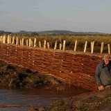 Baz Scampion of Burnham Willow and a nearly completed Erosion project.