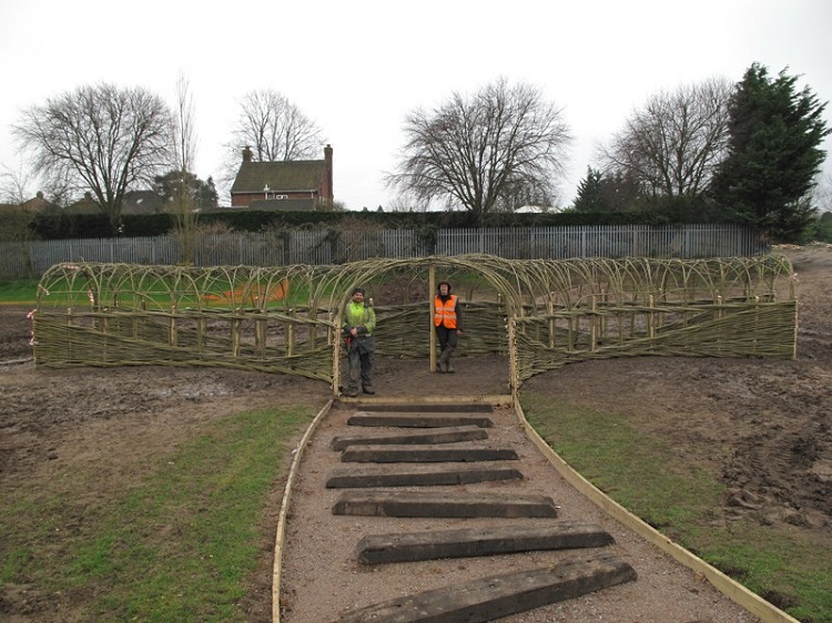 Living Willow Tunnel for Norwich City Council by Burnham Willow