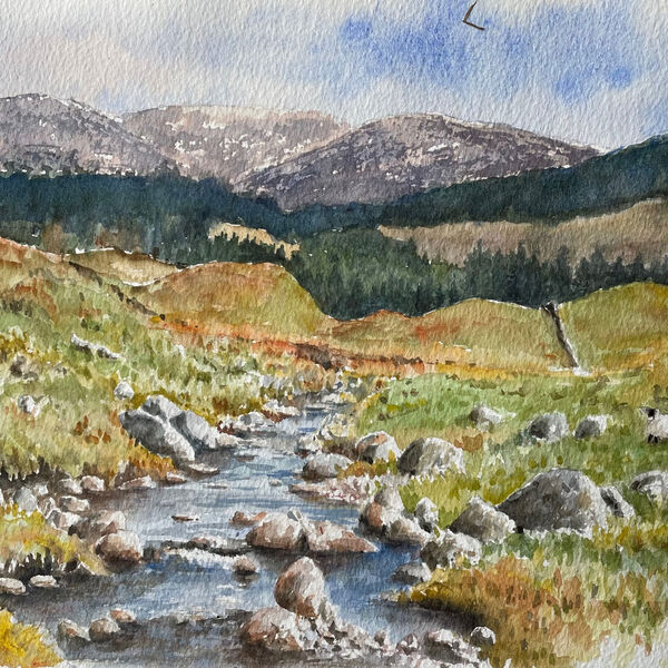 Mill Burn - watercolour