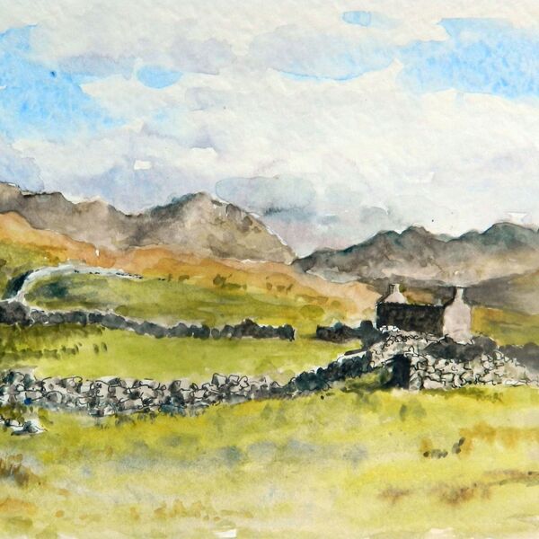 The old volcano, Ardnamurchin - Watercolour