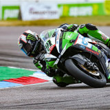 Leon Haslam cornering fast at Campbell corner
