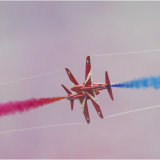 Red Arrows crossing. Not the best weather.