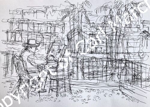 'Churchill painting in Madeira'