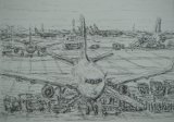 'Watching the aeroplanes from the departure lounge'