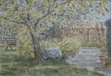 'Wheelbarrow under the damson tree'