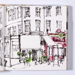 orange sketchbook street