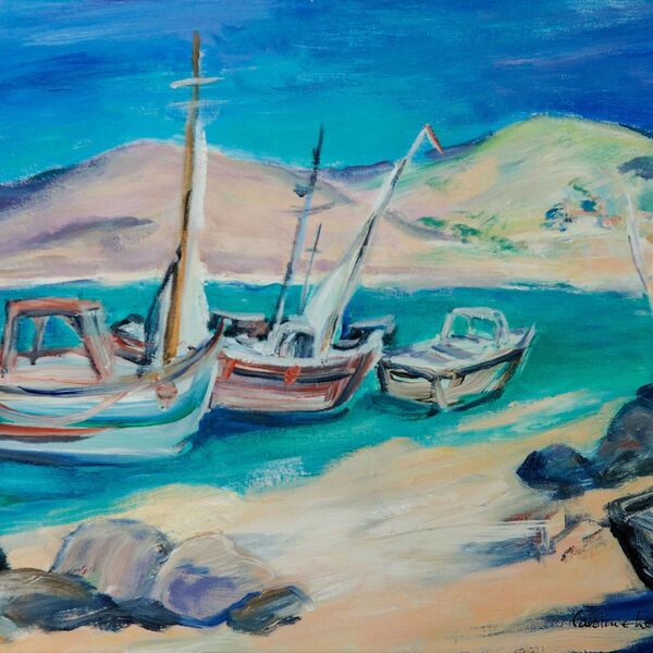 Boats near Kassiopi 40 x 50