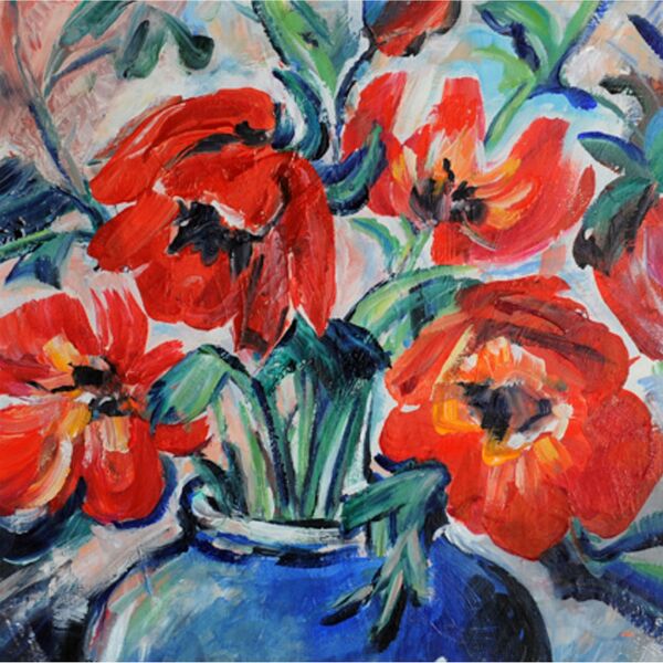 Passionate poppies 40x40