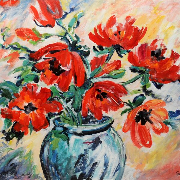 The blue vase 2 75 x 95 £550
