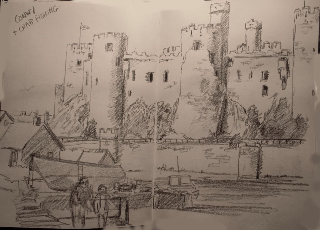 Quick Conwy Castle sketch