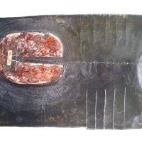 connection piece with mottled orange shape nfs