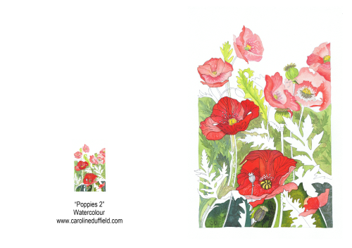 Poppies 2 A6 Card