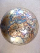 Globe commission.Enamel paints on brass.