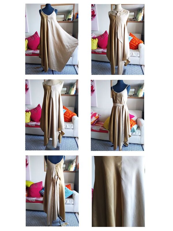 'Rica' 2. Gold, 100% silk maxi dress