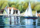 Summer Afternoon, Bewl Valley Sailing Club (Watercolour)