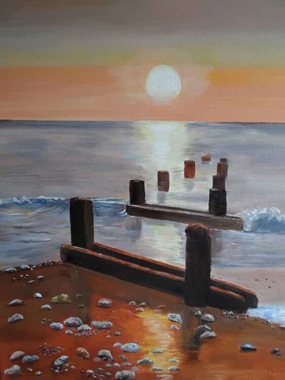 Whitby sun set £100
