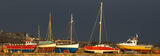 Boats on Penzance harbour wall