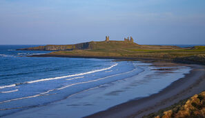 Dunstanburgh Castle from the bay
