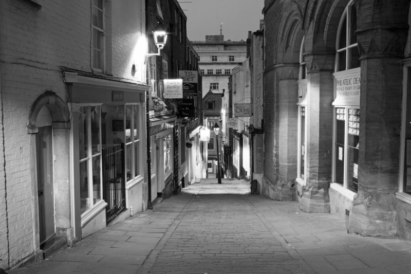 Christmas Steps at Night