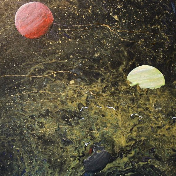 UNCHARTED UNIVERSE ACRYLIC POURING ON AN 12 INCH SQUARE CANVAS