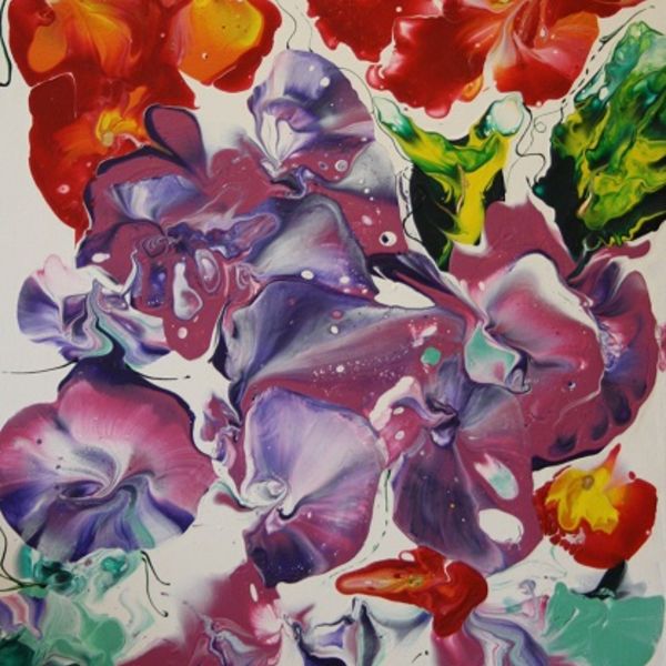 BLOSSOM (SOLD) ACRYLIC POUR