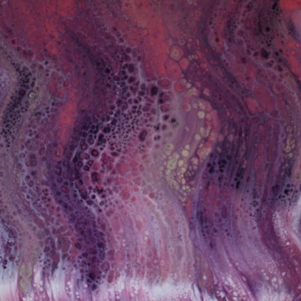 DANCING ACRYLIC POURING ON AN 12 INCH SQUARE CANVAS
